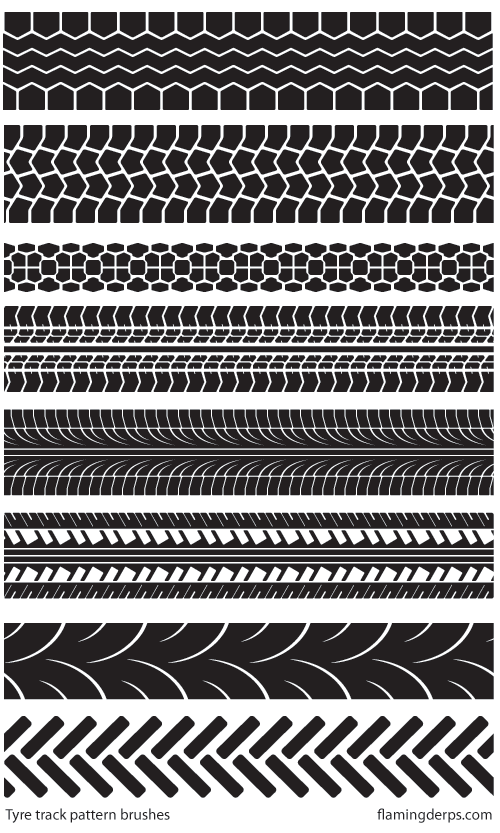Free Stuff Illustrator Tyre Track Brushes By